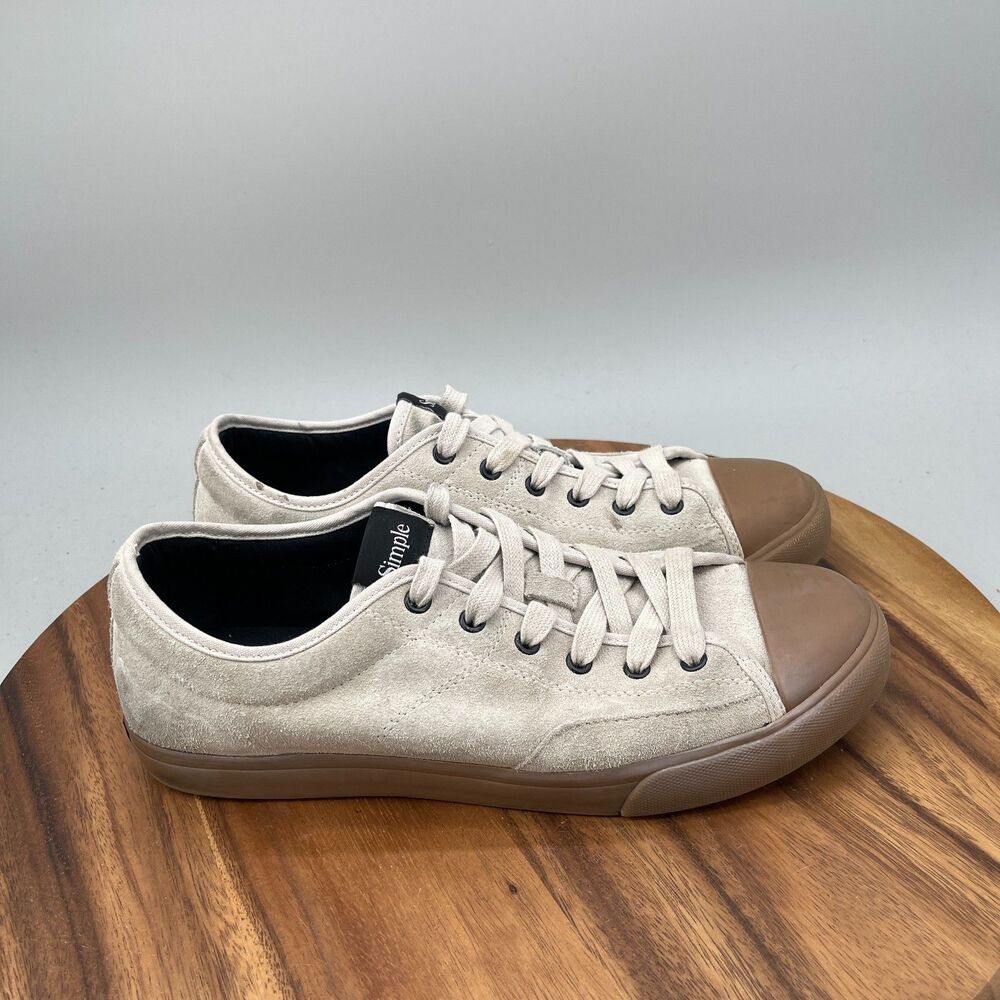 Simple S1 Shoes Mens Size 11 Beige Suede Casual Comfort Skate Walking Sneakers